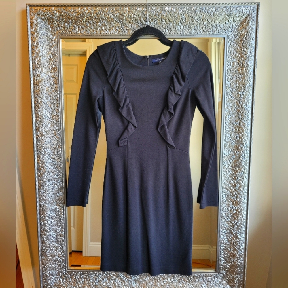 French Connection Black Ruffle Dress